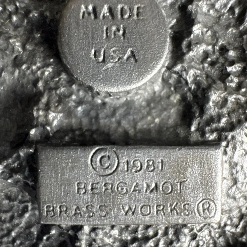 Vintage 1981 Bergamot Brass Works Country Western Band Pewter Belt Buckle T-96